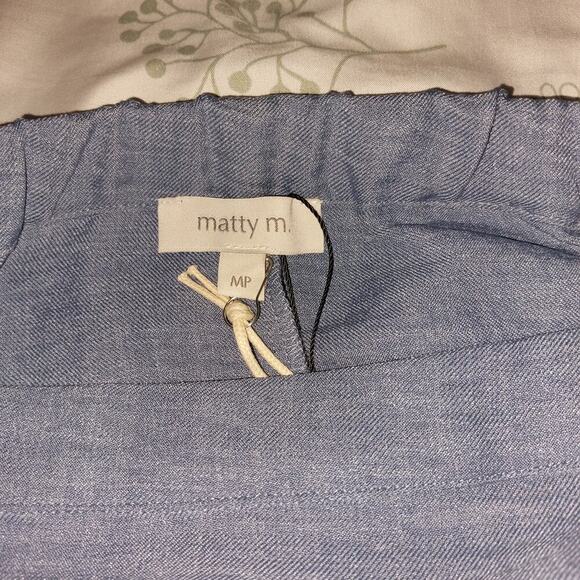 Matty M Ruffle Asymmetrical hem Skirt Size Med petite Coastal Career Coquette - Picture 6 of 9